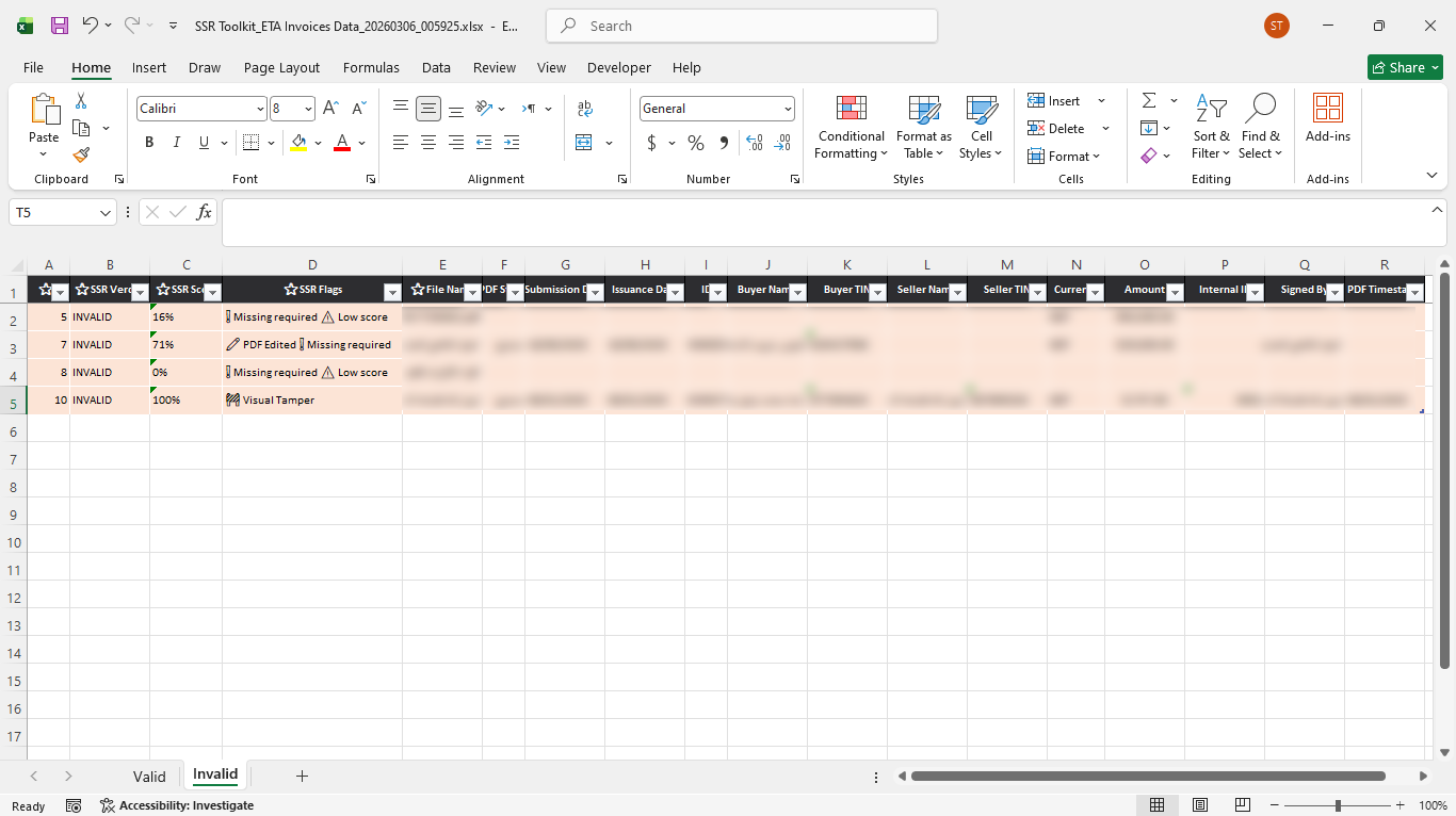 Excel output - Invalid sheet